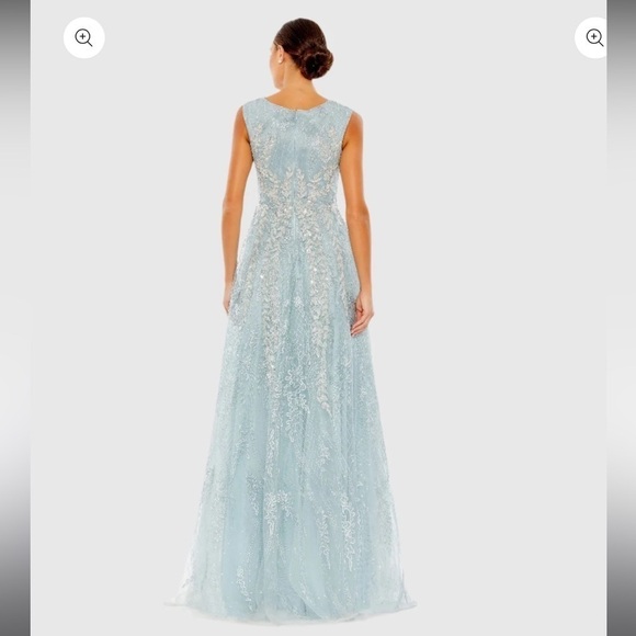 Mac Duggal 20312 Embroidered Sleeveless A Line Gown - Picture 3 of 14